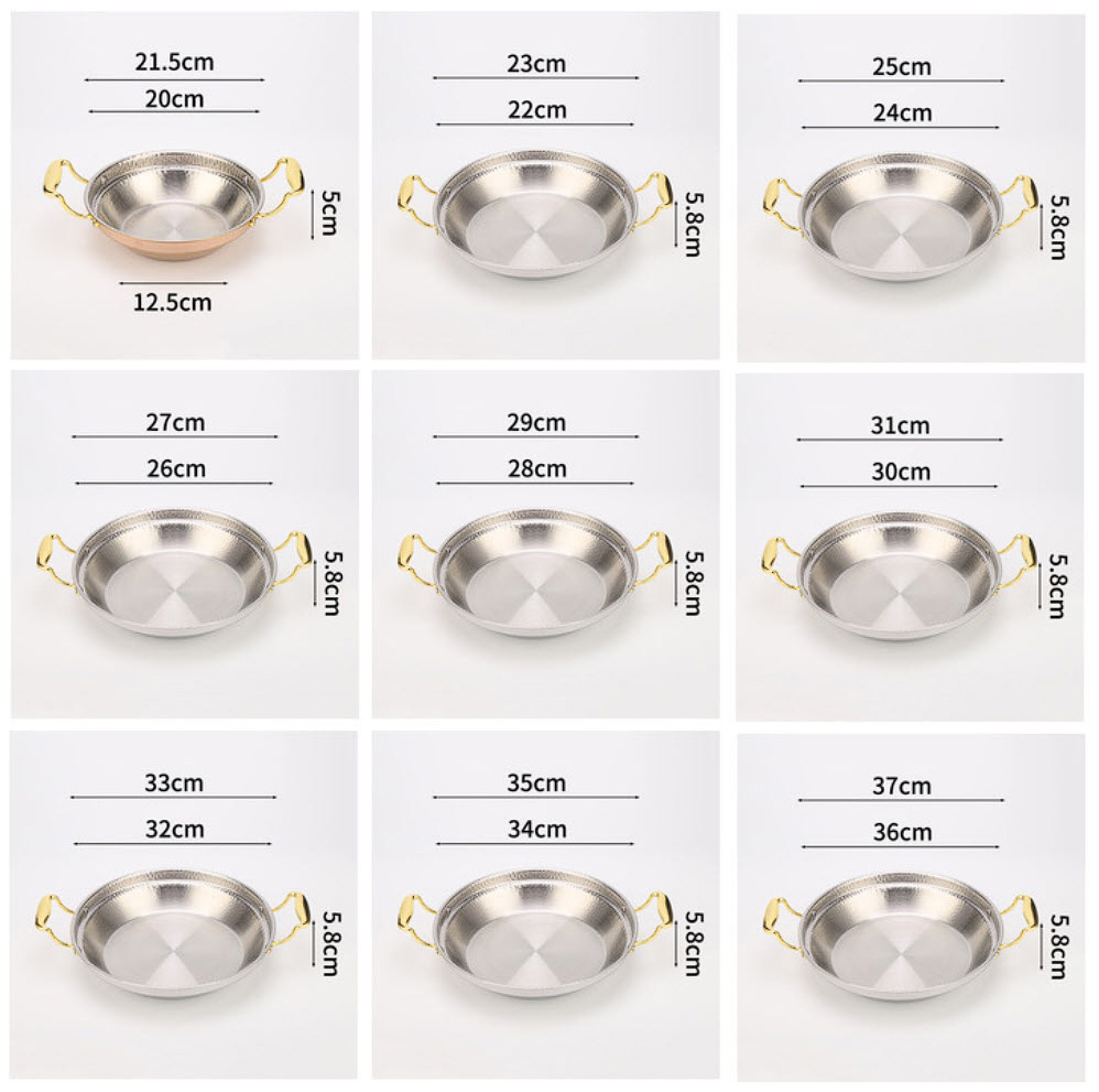Nồi lẩu khô inox 304 size 20-36cm OEM YKD2702