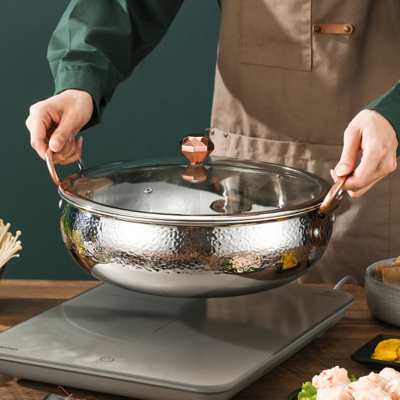 Nồi lẩu đẹp cao cấp 3 lớp inox 304 EBoss YBS1015
