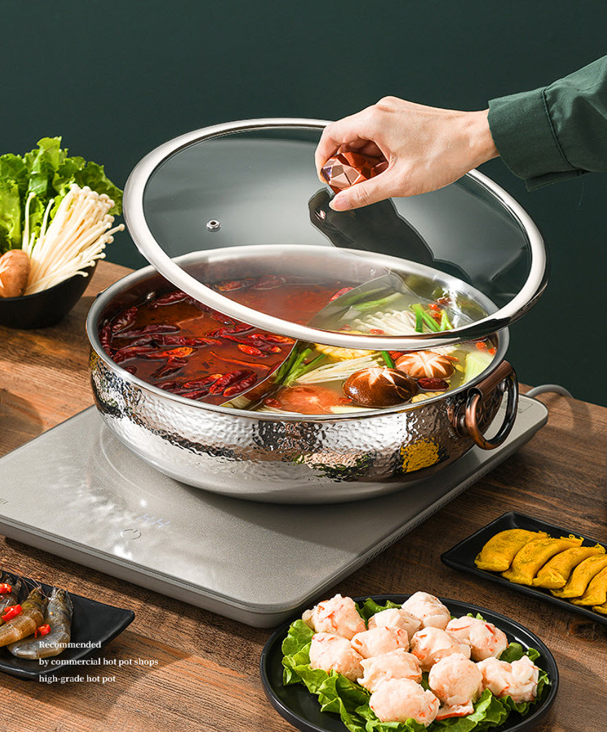 Nồi lẩu đẹp cao cấp 3 lớp inox 304 EBoss YBS1015