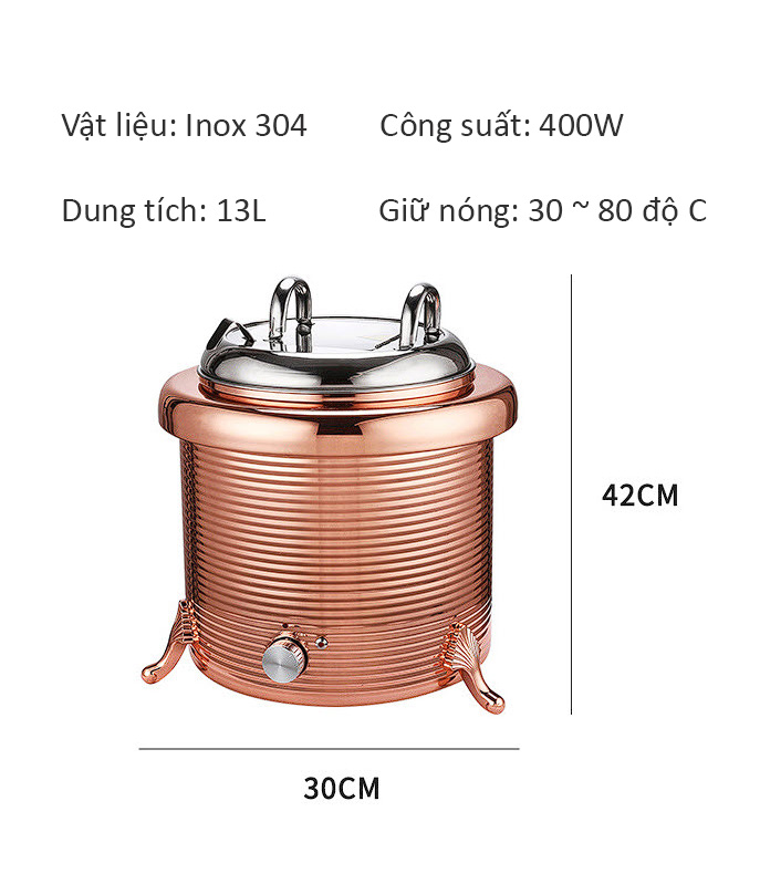 Nồi hâm nóng canh soup buffet 13L Gsden GSD01