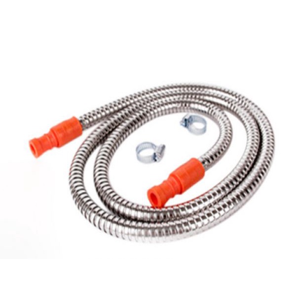 Dây dẫn gas vỏ bọc inox Koshudo 1.5m + tặng 2 cổ dê xiết (kẹp) ống dẫn gas - hàng chính hãng 100%