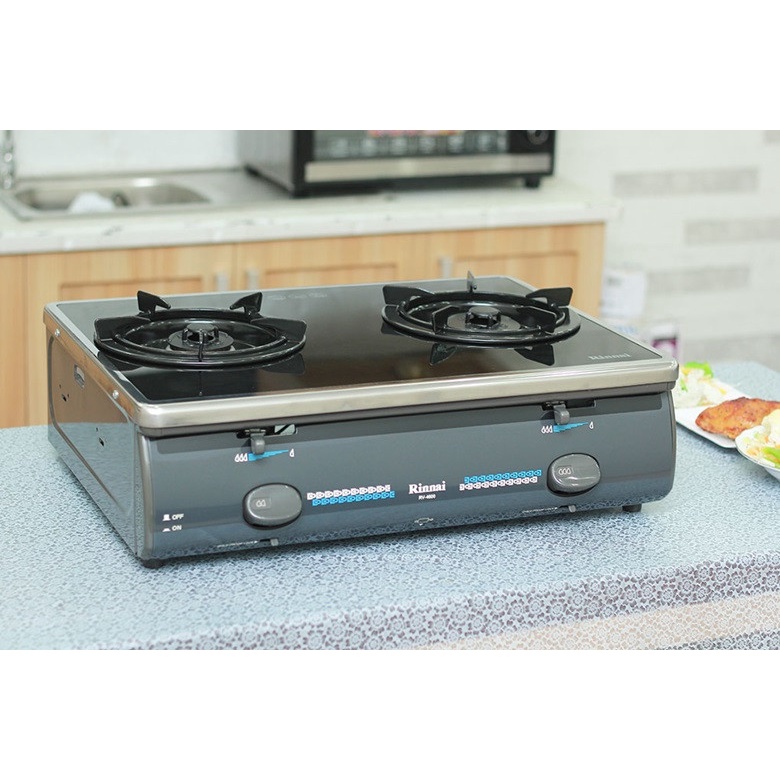 Bếp gas Rinnai RV-4600GLT(N) - Đánh lửa IC - HÀNG CHÍNH HÃNG 100%