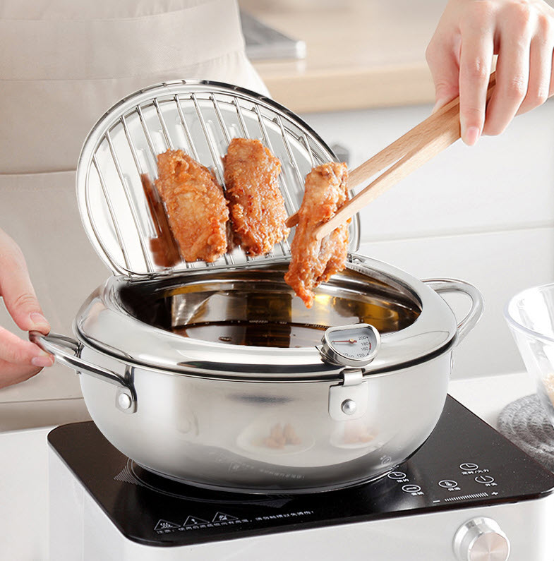 Nồi chiên tempura Nhật Bản inox 304 dùng trong gia đình DS-G558506