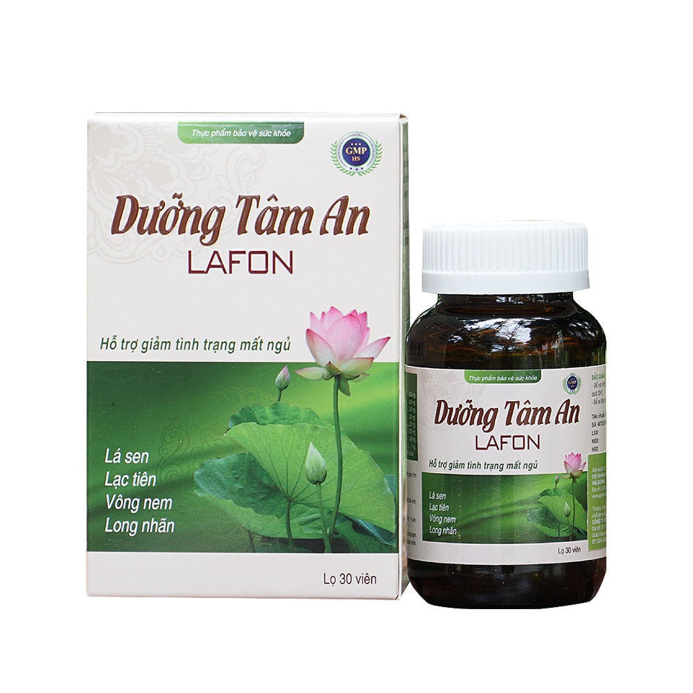 Mất Ngủ Dưỡng Tâm An Lafon Thuốc Ngủ Sâu Hỗ Trợ Ngủ Ngon Cho Người Khó Ngủ Giúp Ngủ Ngon Và Sâu Giấc, Hộp 30 Viên