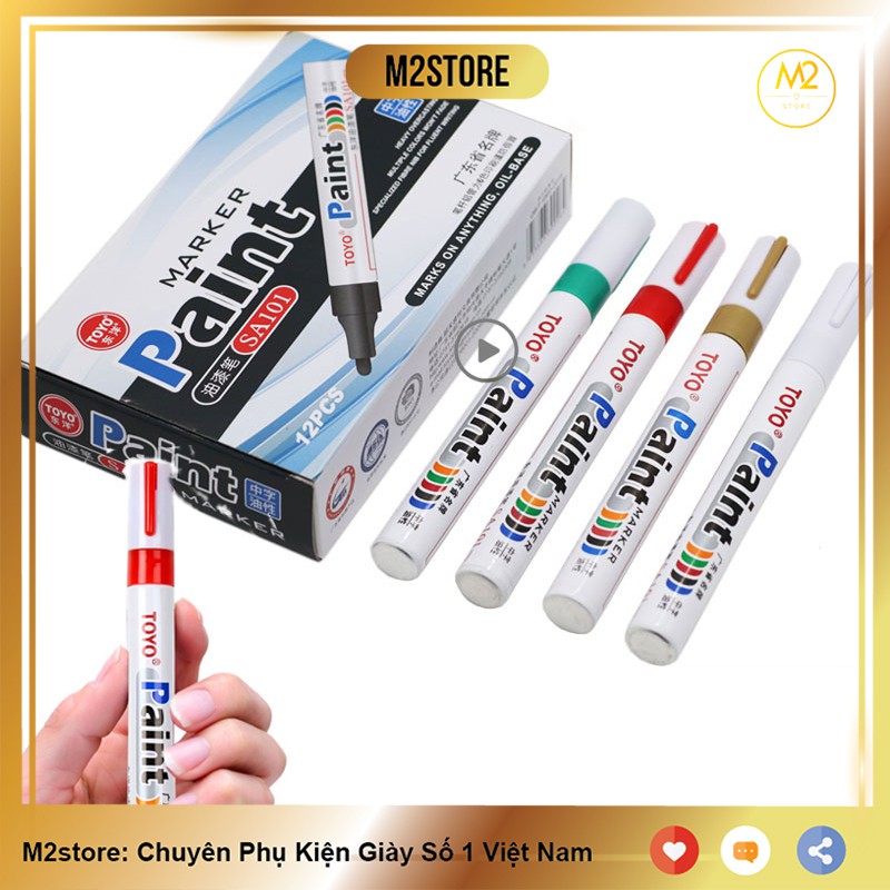 Bút Sơn Repaint Tẩy Trắng, Làm Mới, Phục Hồi Giày, Vẽ Lốp Xe, Che Vết Nứt Đồ Nhựa, Gốm Sứ Siêu Tốc MAKER PAINT TOYO