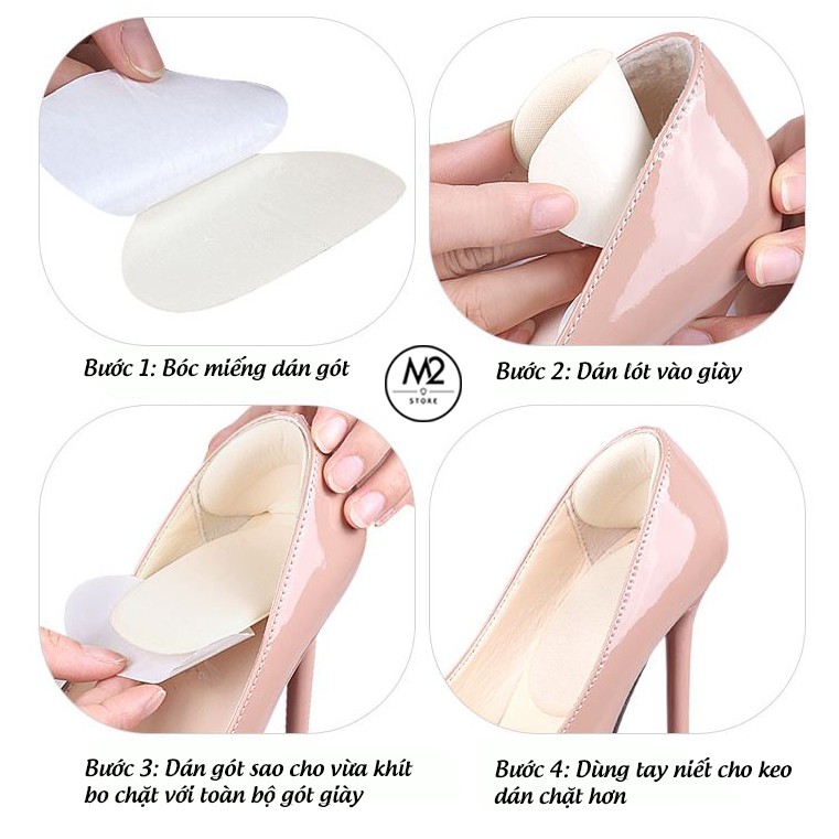 Bộ 2 Miếng Lót Giày Chữ T Chống Rộng, Chống Rớt Gót Cao Cấp, Bảo Vệ Chân Khi Mang Giày