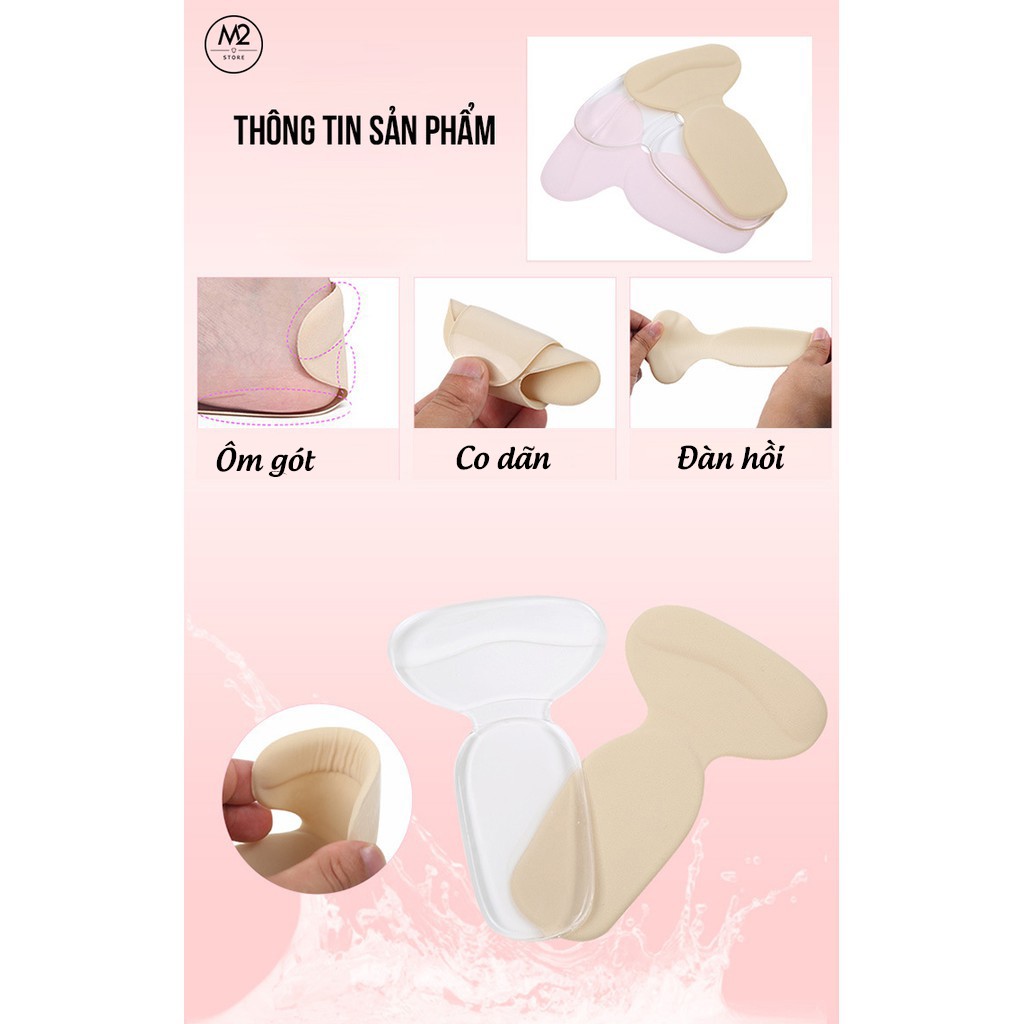 Bộ 2 Miếng Lót Giày Chữ T Chống Rộng, Chống Rớt Gót Cao Cấp, Bảo Vệ Chân Khi Mang Giày