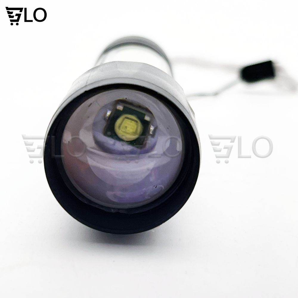 Đèn Pin Siêu Sáng Cao Cấp Mini M2, Có Zoom, 3 Chế Độ Sáng, Có Đèn COB Bên Hông, Kèm Dây Sạc Fullbox