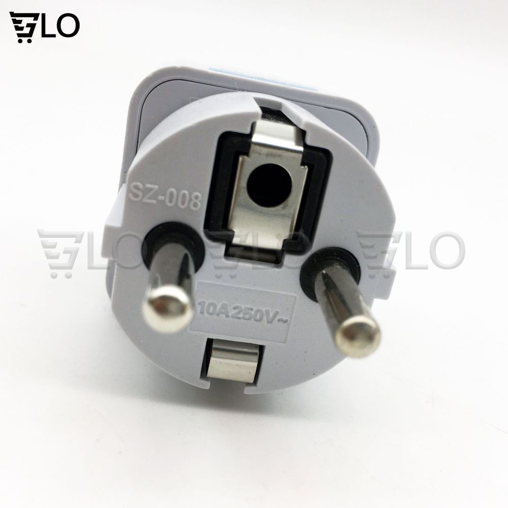 Bộ Chuyển Đổi Ổ Cắm 2 Chấu Thành 3 Chấu