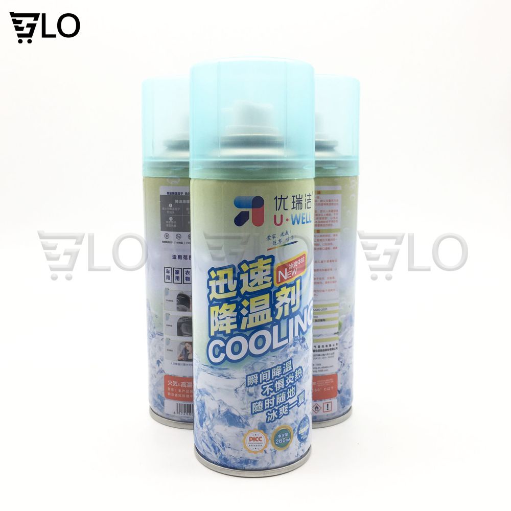 Bình Xịt Làm Lạnh Tức Thời, Giảm Đau Ngay Lập Tức, Chai Xịt Khử Mùi, Làm Mát Nội Thất Ô Tô 260ml
