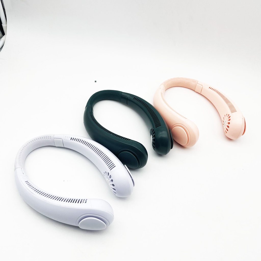 Quạt Đeo Cổ Mini, Quạt Treo Cổ Không Cánh Chính Hãng, Hiện Đại, Biên Độ Thổi 360 Độ