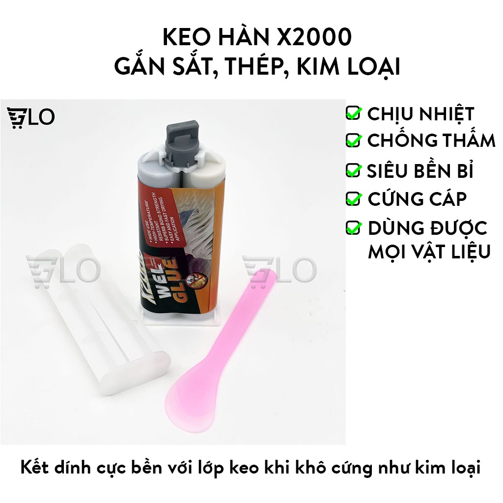 Keo AB X2000 Hàn Gắn Sắt, Thép, Kim Loại Đa Năng Siêu Chắc Công Nghệ Nhật Bản