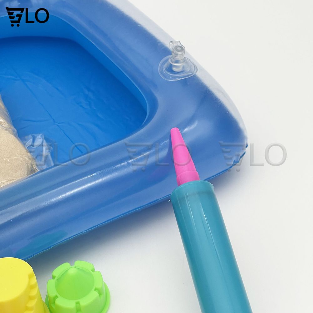 Hộp Đồ Chơi Cát Động Lực Dành Cho Bé, Đủ Bộ Khuôn, Bể, 1kg Cát Vi Sinh An Toàn Cho Trẻ Em