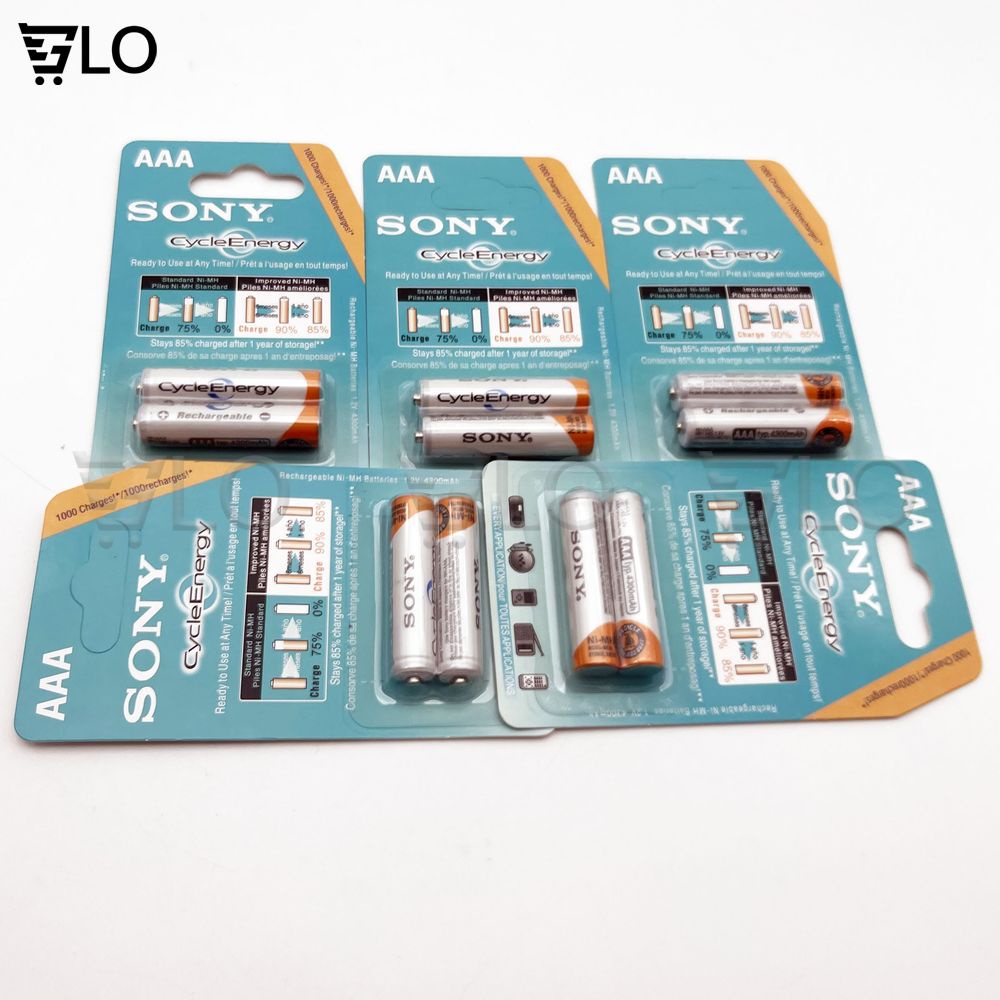 Vỉ 2 Viên Pin Sạc Sony AA(4600mah), AAA(4300mah) CycleEnergy