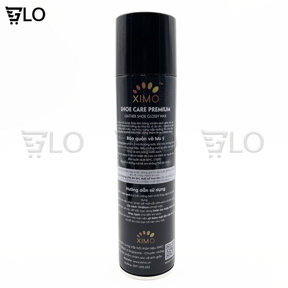 Chai Glossy Wax Xịt Sạch Và Làm Bóng Giày Đồ Da, Túi Ví, Áo, Ghế Da Giúp Vệ Sinh, Dưỡng Ẩm Chống Mốc