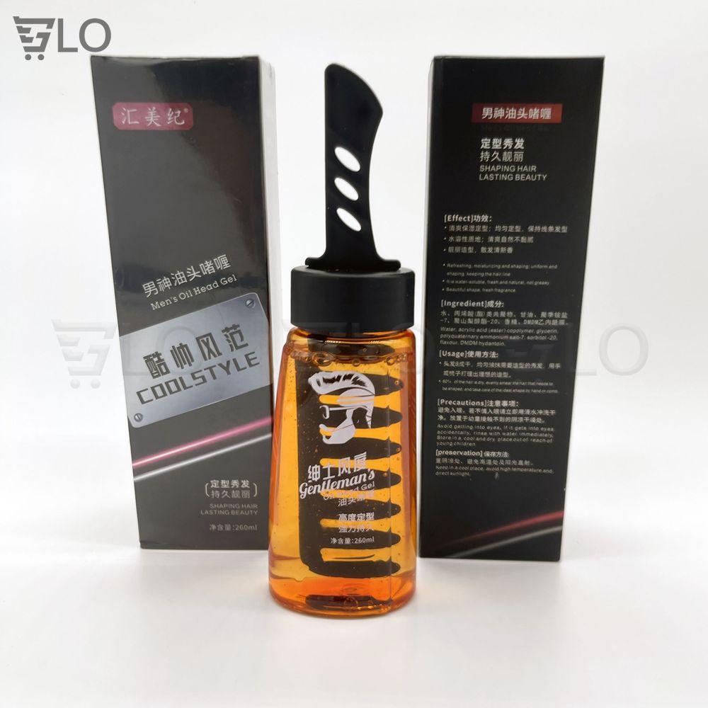 Gel Vuốt Tóc Nam Kèm Lược Cao Cấp Chai 260ml