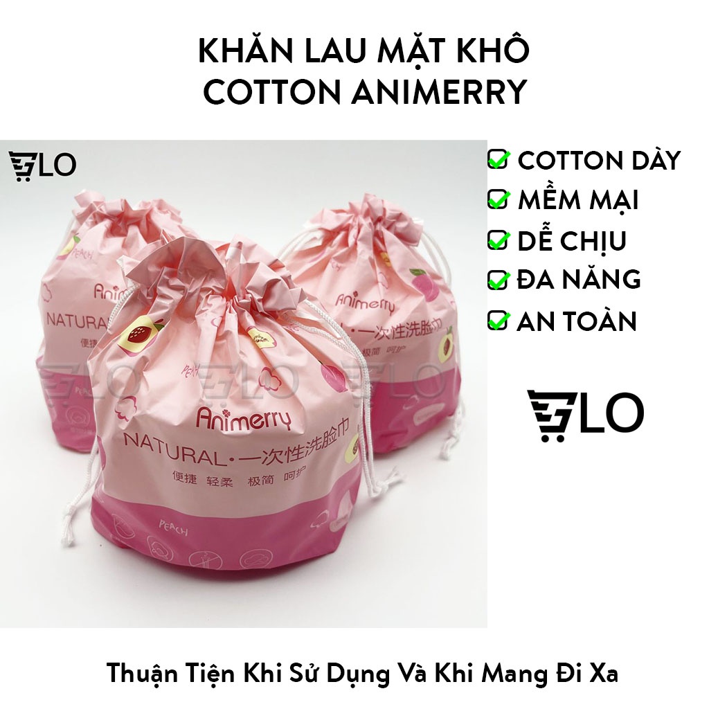 Khăn Lau Mặt Khô Cotton Animerry Dùng 1 Lần