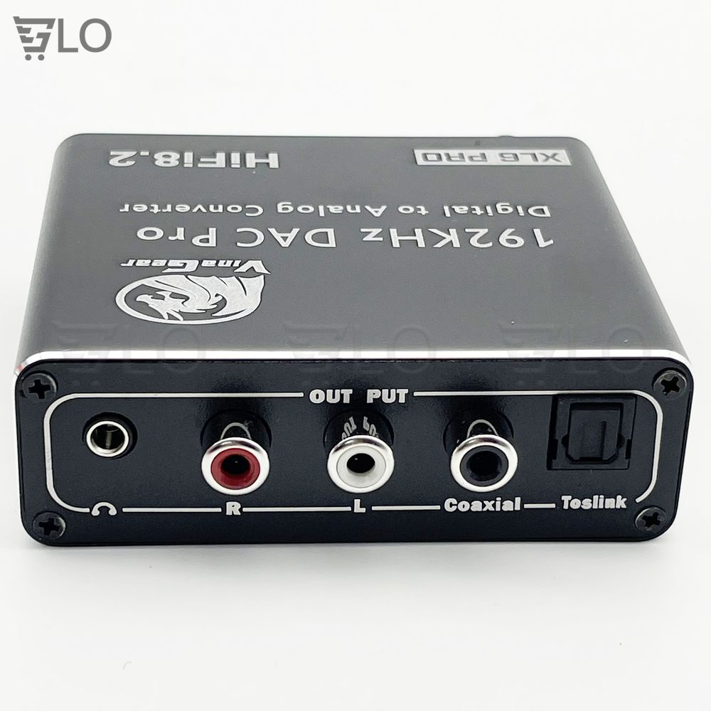 Bộ Chuyển Quang Optical Sang Audio(Digital Sang Analog) Vinagear XL6 Pro Chính Hãng Cao Cấp, Có Nút Điều Chỉnh Âm Lượng