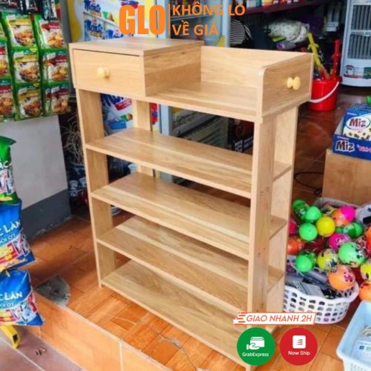 Kệ Giày Bằng Gỗ 5 Tầng Có Ngăn Kéo