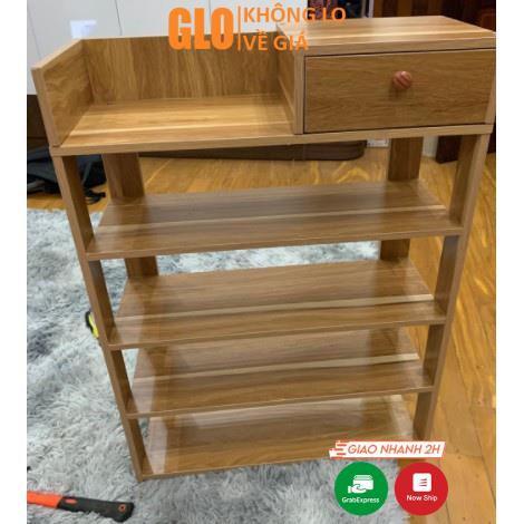Kệ Giày Bằng Gỗ 5 Tầng Có Ngăn Kéo