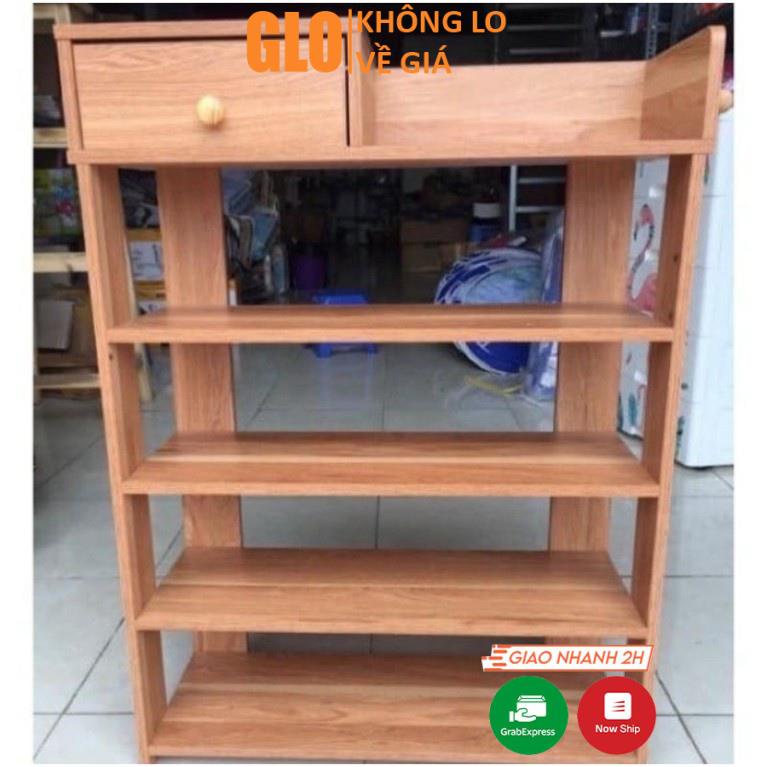 Kệ Giày Bằng Gỗ 5 Tầng Có Ngăn Kéo
