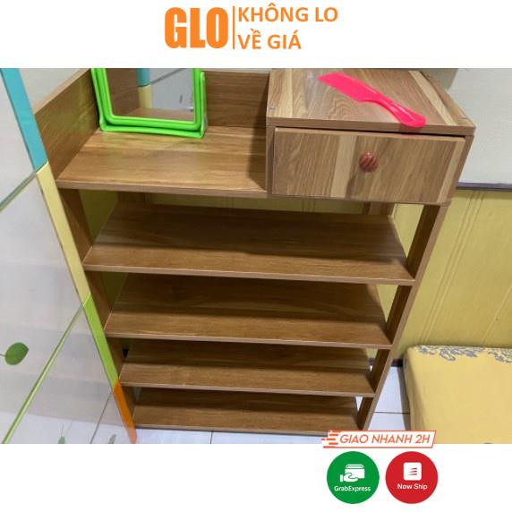 Kệ Giày Bằng Gỗ 5 Tầng Có Ngăn Kéo