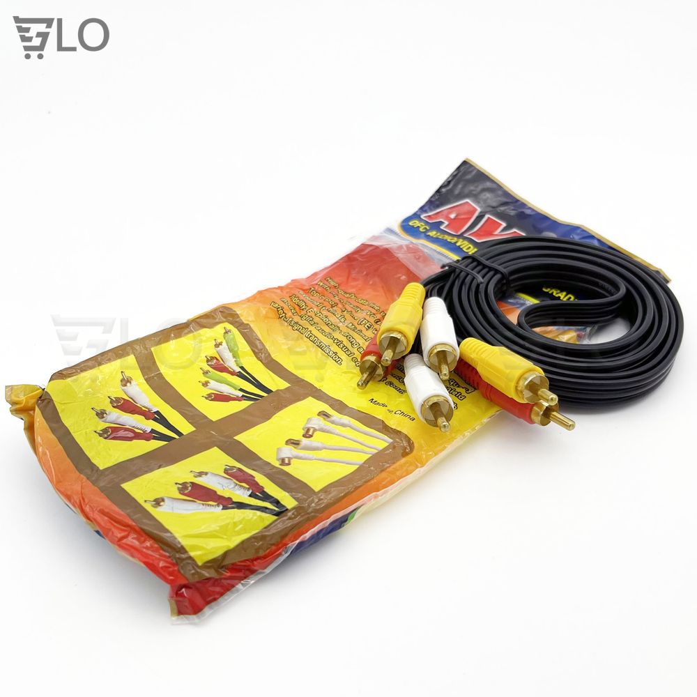 Dây Loa AV 6 Đầu Jack Hoa Sen RCA Dài 1.35M Hàng Xịn Bóc Thiết Bị, Đầu Jack Chắc Chắn, Đàn Hồi Tốt, Dây Lõi Đồng To