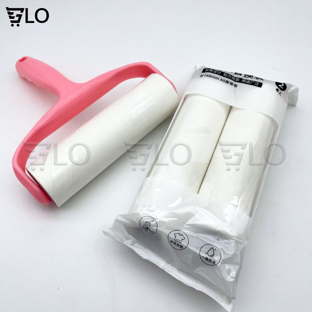 Cây Lăn Bụi Quần Áo Loại Lớn 10cm/16cm, 2 Cuộn Lăn Thay Thế