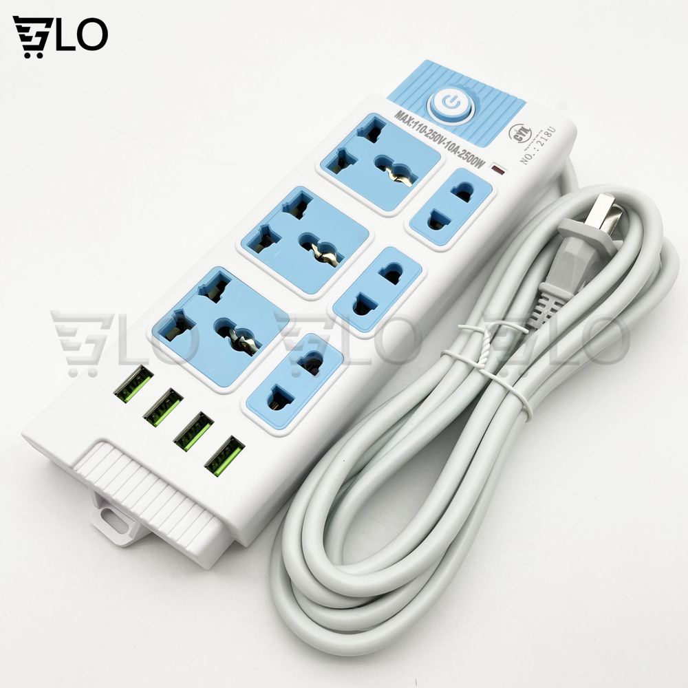 Ổ Cắm Điện CYX K208 K218 K238 Tích Hợp Cổng Sạc USB Đa Năng, Nhiều Lỗ Cắm, Công Suất 2500W