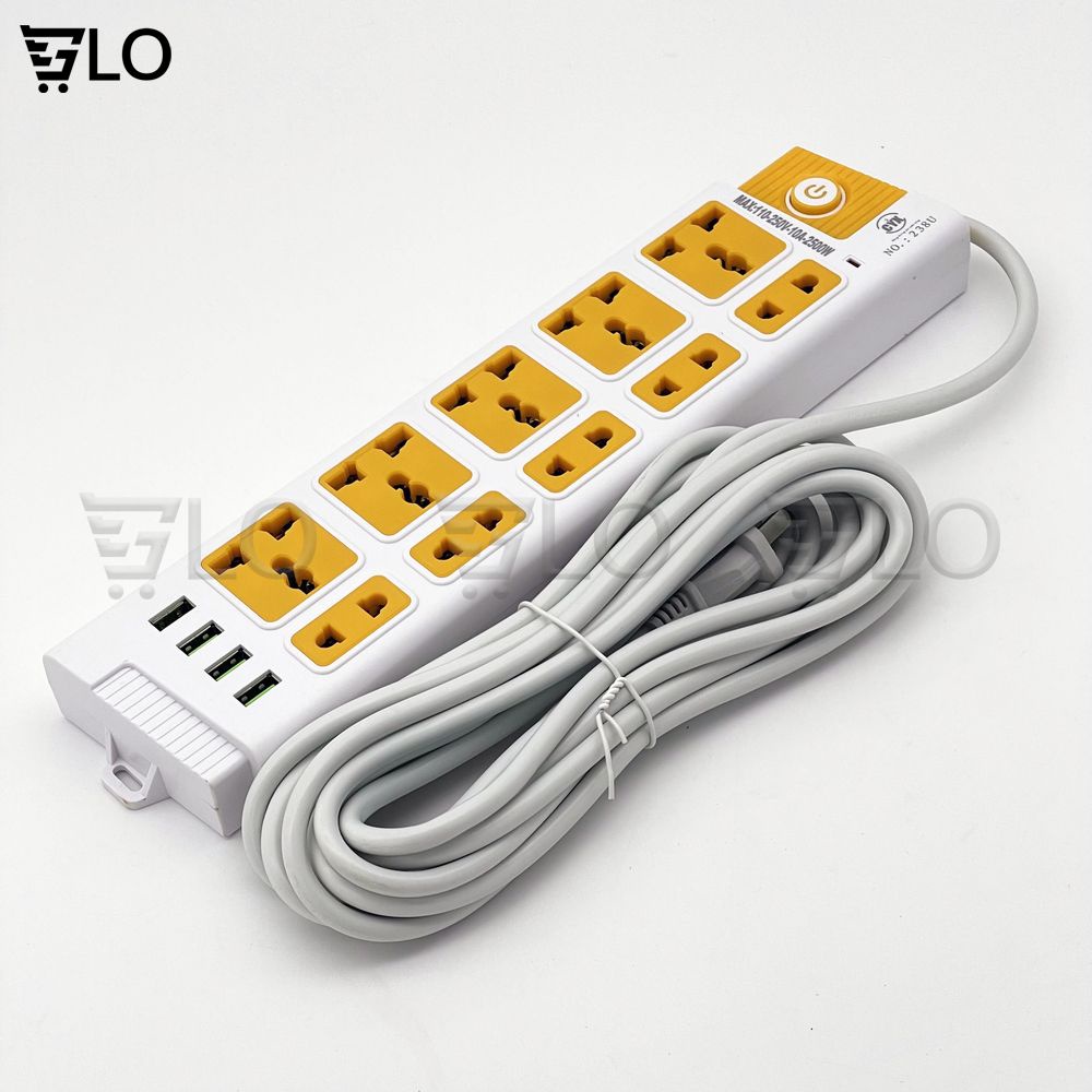 Ổ Cắm Điện CYX K208 K218 K238 Tích Hợp Cổng Sạc USB Đa Năng, Nhiều Lỗ Cắm, Công Suất 2500W