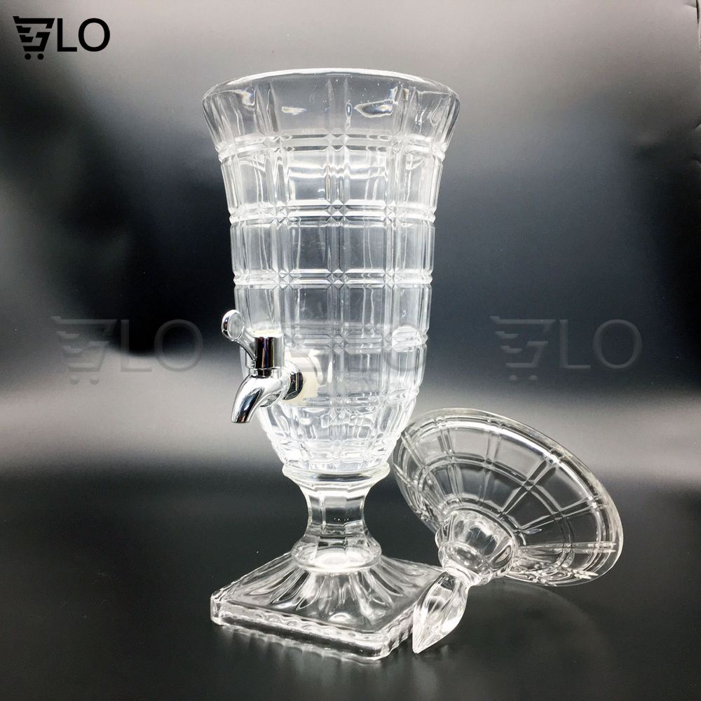 Bình Thủy Tinh 3 Lít Có Vòi Rót Đựng Rượu, Bia, Nước Ngọt, Hoa Quả