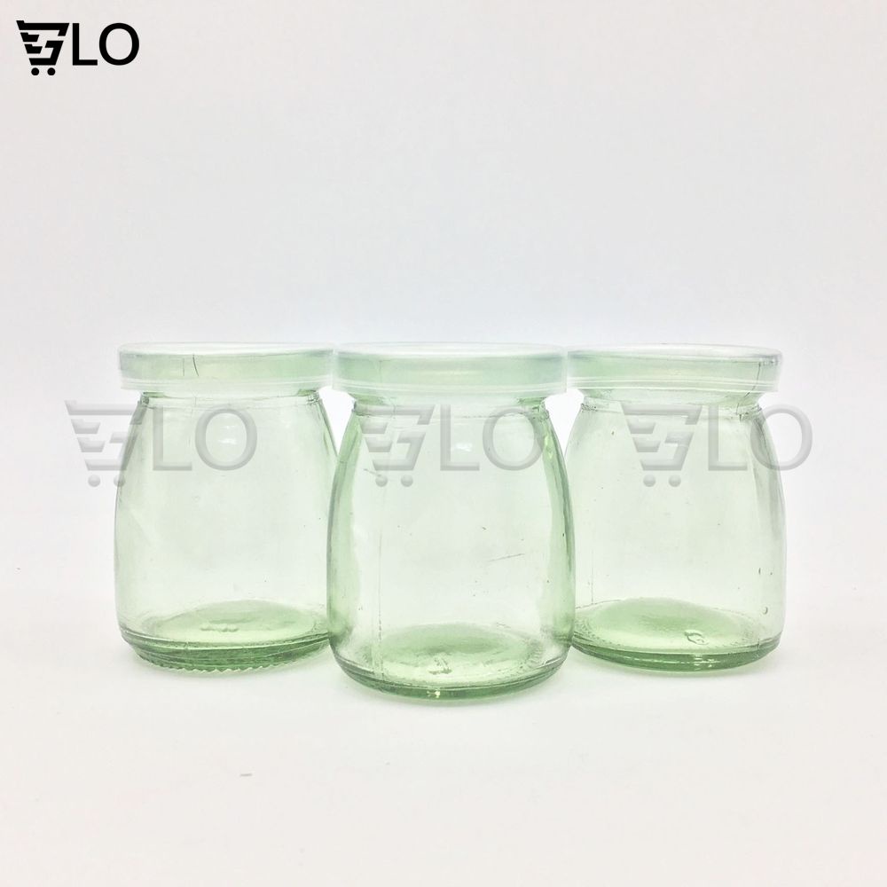 Combo 12 Hủ Đựng Sữa Chua Thủy Tinh 100ml Nắp Nhựa, Hũ Đựng Gia Vị, Chưng Yến