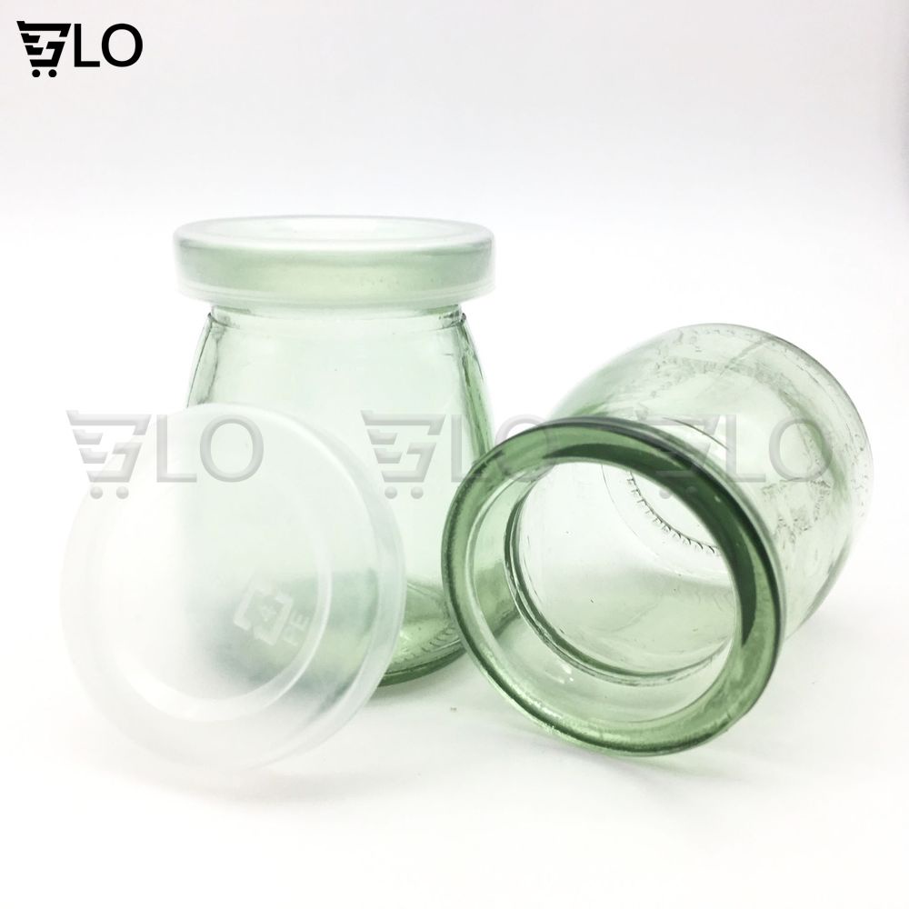 Combo 12 Hủ Đựng Sữa Chua Thủy Tinh 100ml Nắp Nhựa, Hũ Đựng Gia Vị, Chưng Yến