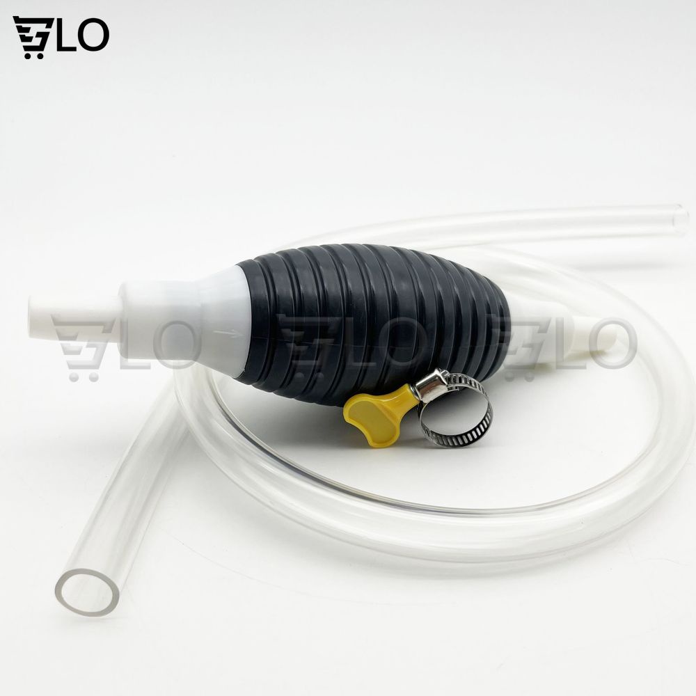 Dụng Cụ Ống Bơm Hút Xăng Dầu Chất Lỏng Bóp Tay 1M Màu Đen