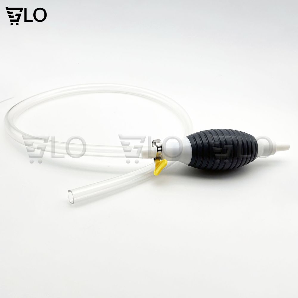 Dụng Cụ Ống Bơm Hút Xăng Dầu Chất Lỏng Bóp Tay 1M Màu Đen