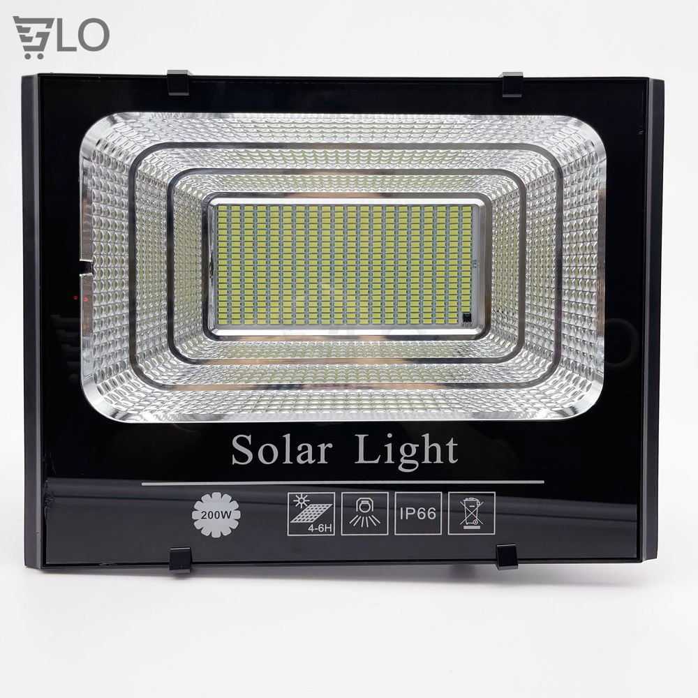 Đèn Pha 200W Năng Lượng Mặt Trời Solar Light Chuẩn Chống Nước IP66
