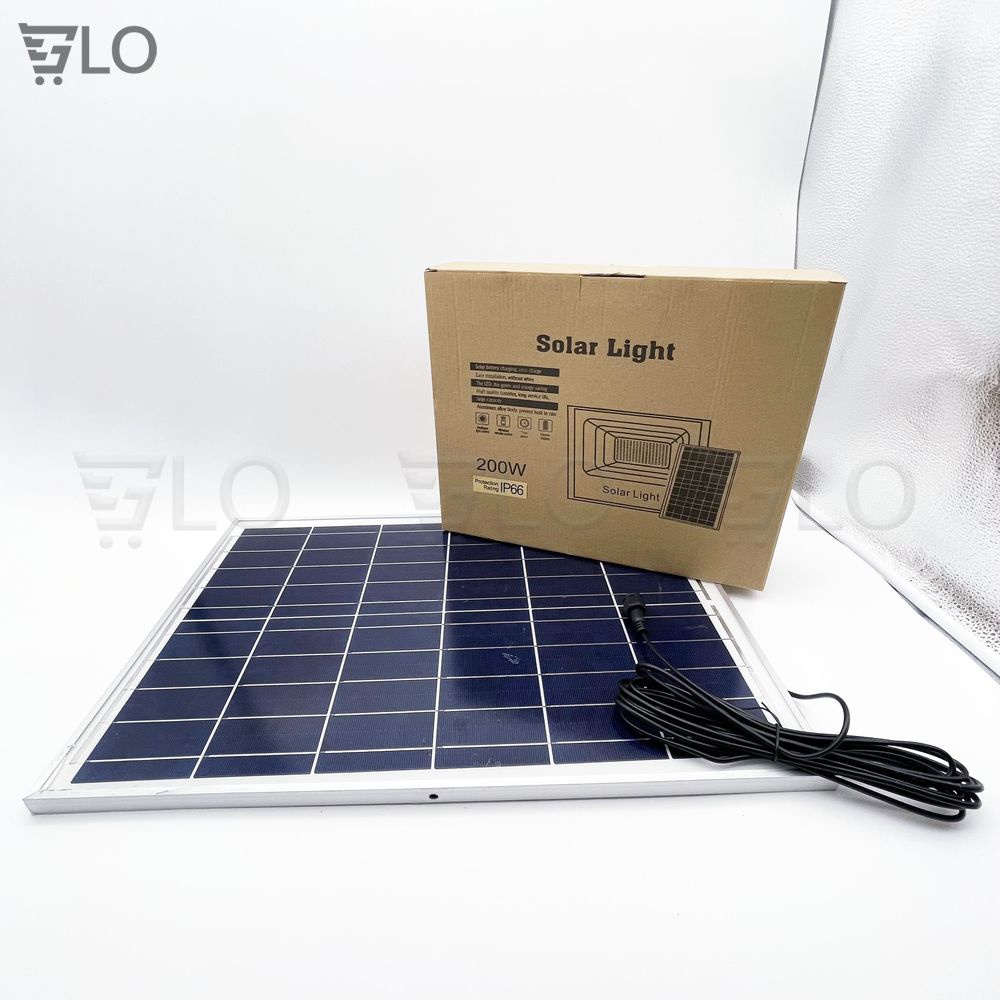 Đèn Pha 200W Năng Lượng Mặt Trời Solar Light Chuẩn Chống Nước IP66