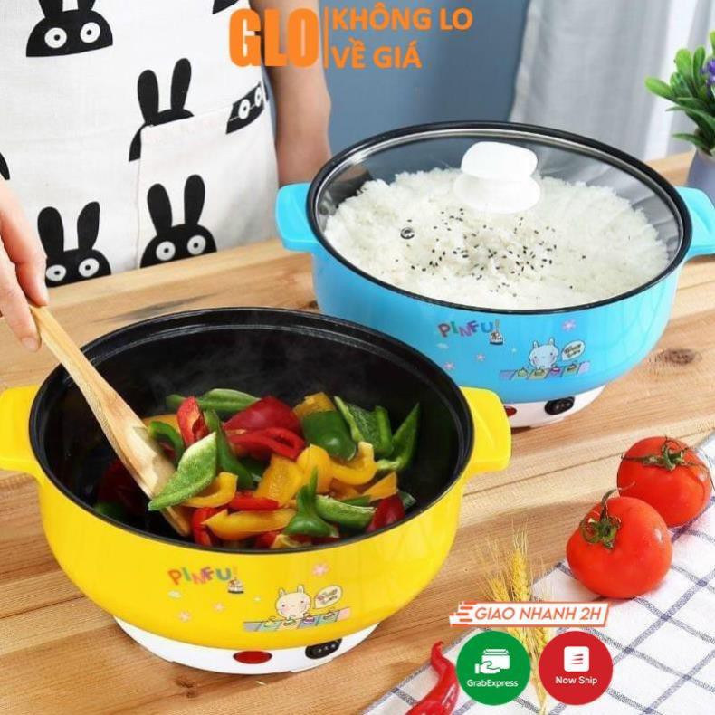 Nồi Lẩu Điện Mini 24cm Nikai Vung Kính 1000w Siêu Tốc