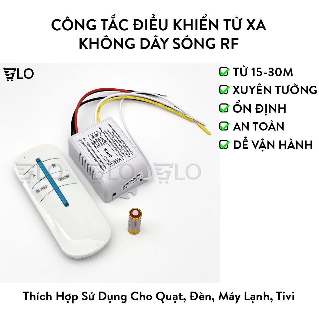 Công Tắc Điều Khiển Từ Xa Không Dây Sóng RF Xuyên Tường