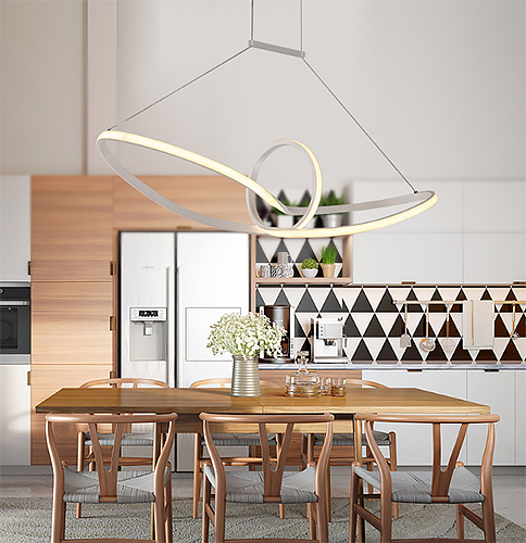 Đèn led treo thả trần chiếc nơ DTYD12 chất liệu nhôm