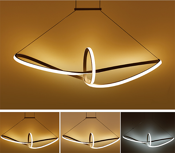 Đèn led treo thả trần chiếc nơ DTYD12 chất liệu nhôm