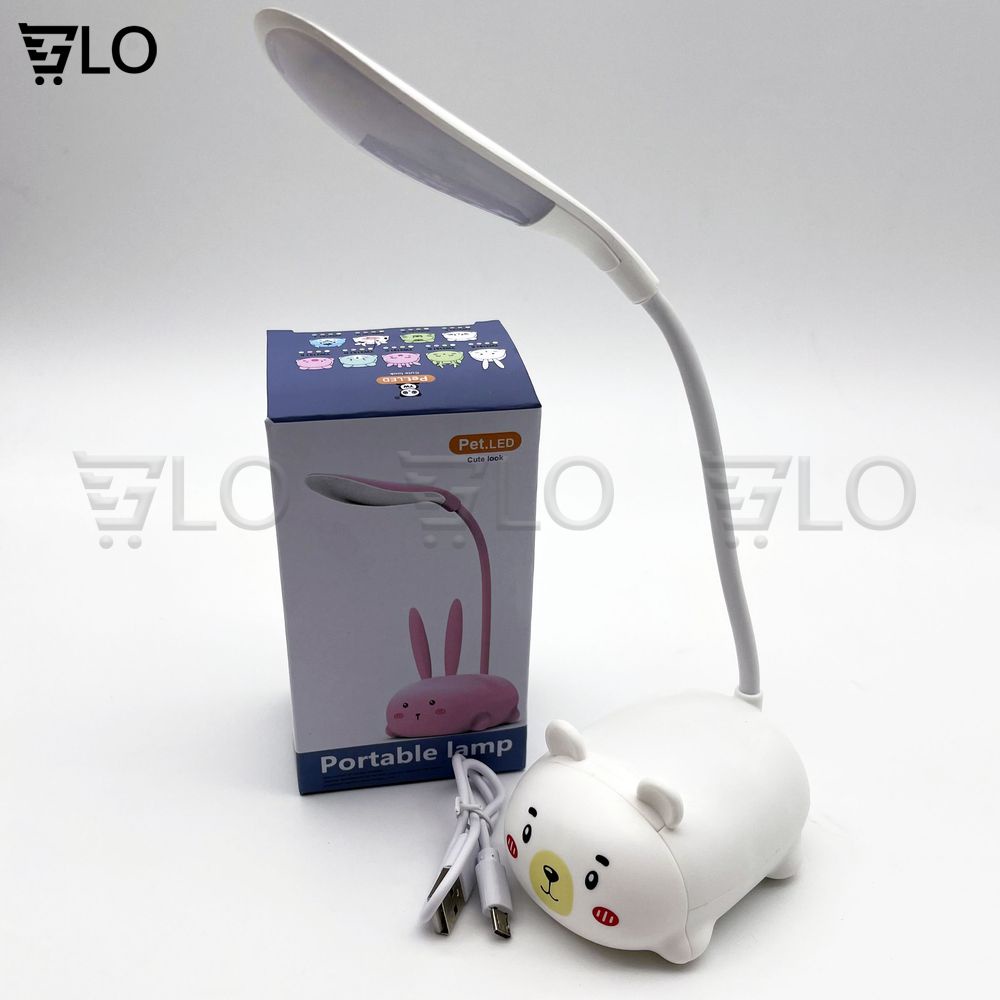 Đèn Bàn Hình Gấu Dễ Thương Dùng Pin Sạc