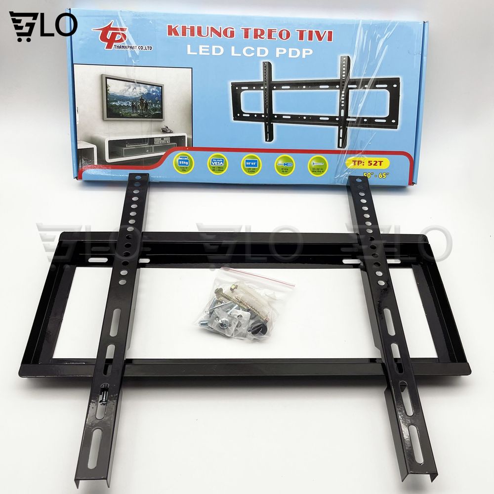 Khung Treo Tivi Thẳng Treo Sát Tường Bản 52inch (37-65inch)