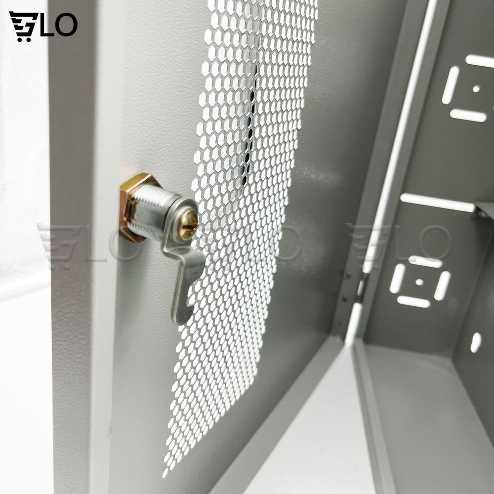 Tủ Điện, Rack Mạng, Đựng Đầu Ghi Camera 44x37x12cm Sơn Tĩnh Điện Có Khóa