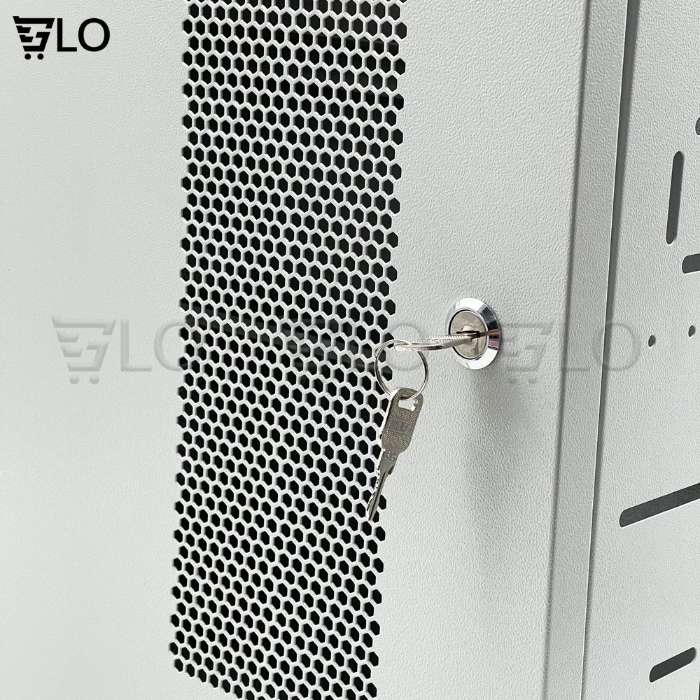 Tủ Điện, Rack Mạng, Đựng Đầu Ghi Camera 44x37x12cm Sơn Tĩnh Điện Có Khóa