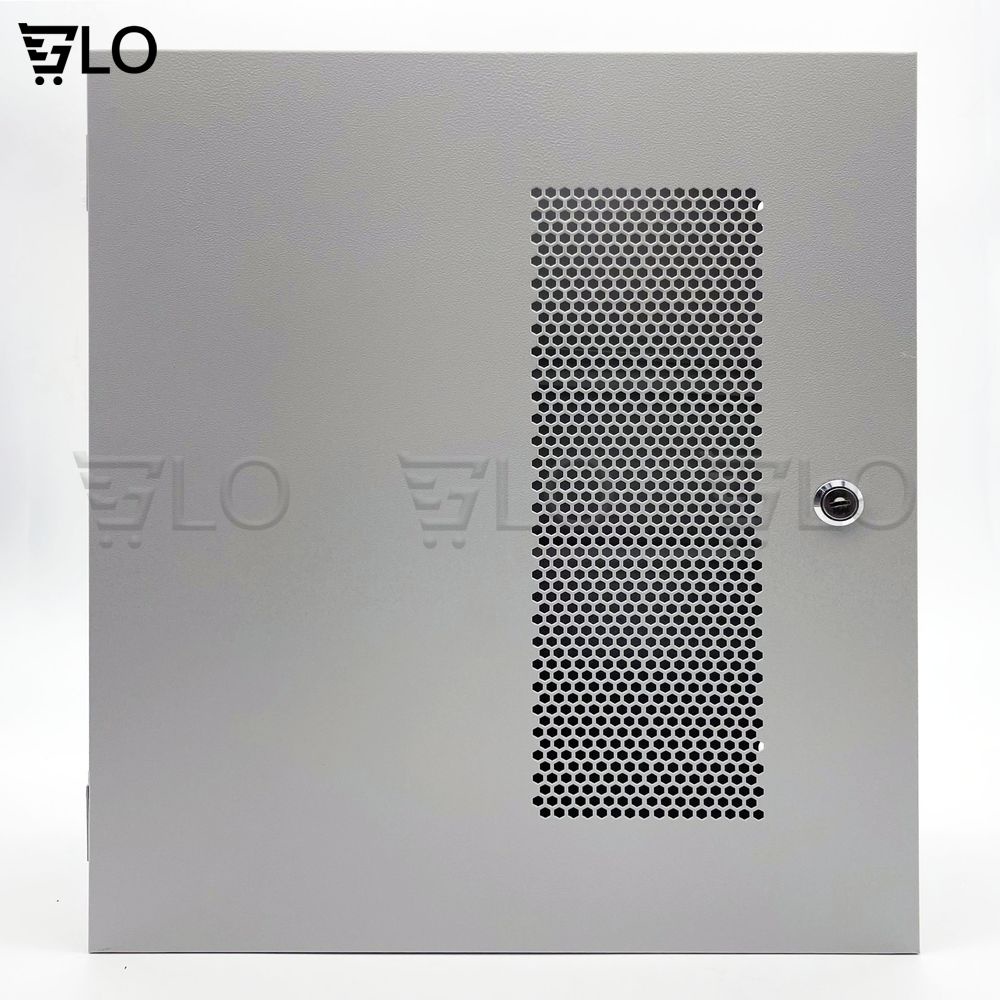 Tủ Điện, Rack Mạng, Đựng Đầu Ghi Camera 44x37x12cm Sơn Tĩnh Điện Có Khóa