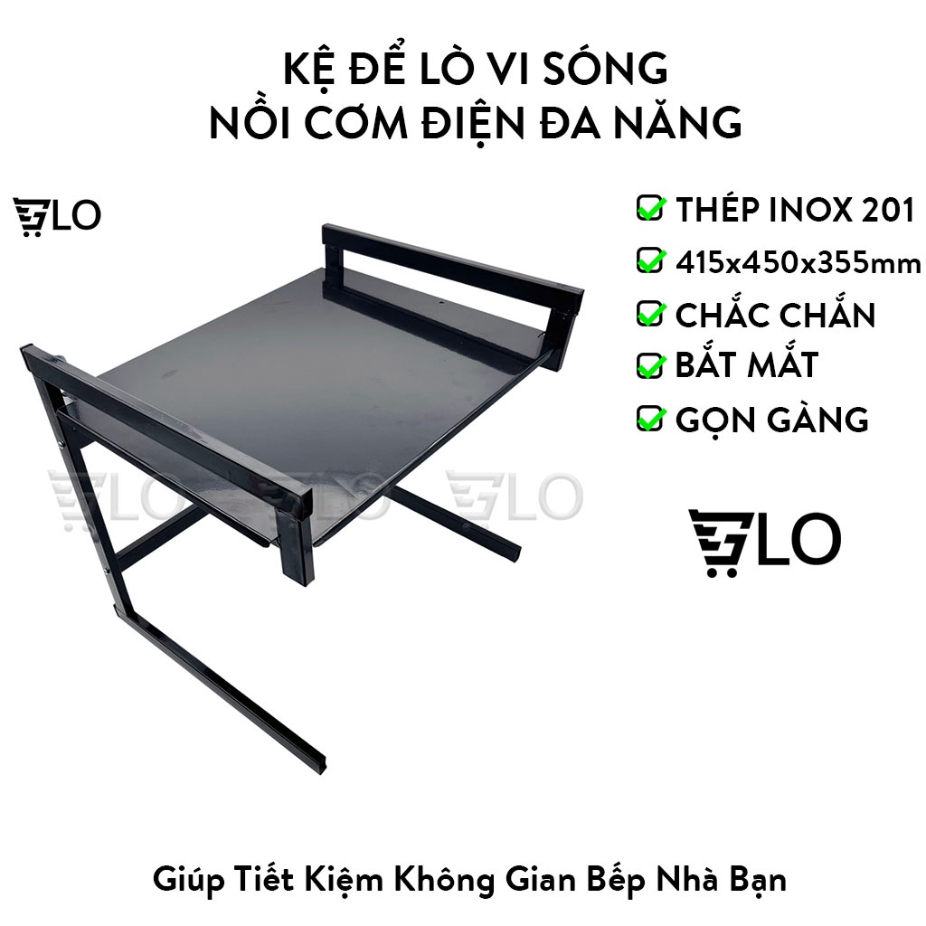 Kệ Để Lò Vi Sóng, Nồi Cơm Điện Đa Năng Khung Thép Ống Cao Cấp Chịu Lực 50kg