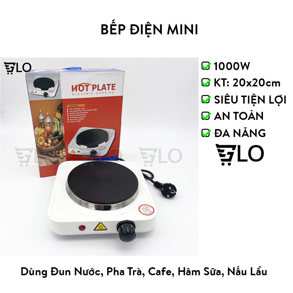 Bếp Điện Mini Pha Cafe, Trà, Nấu Nước, Hơ Lá Trầu 1000w