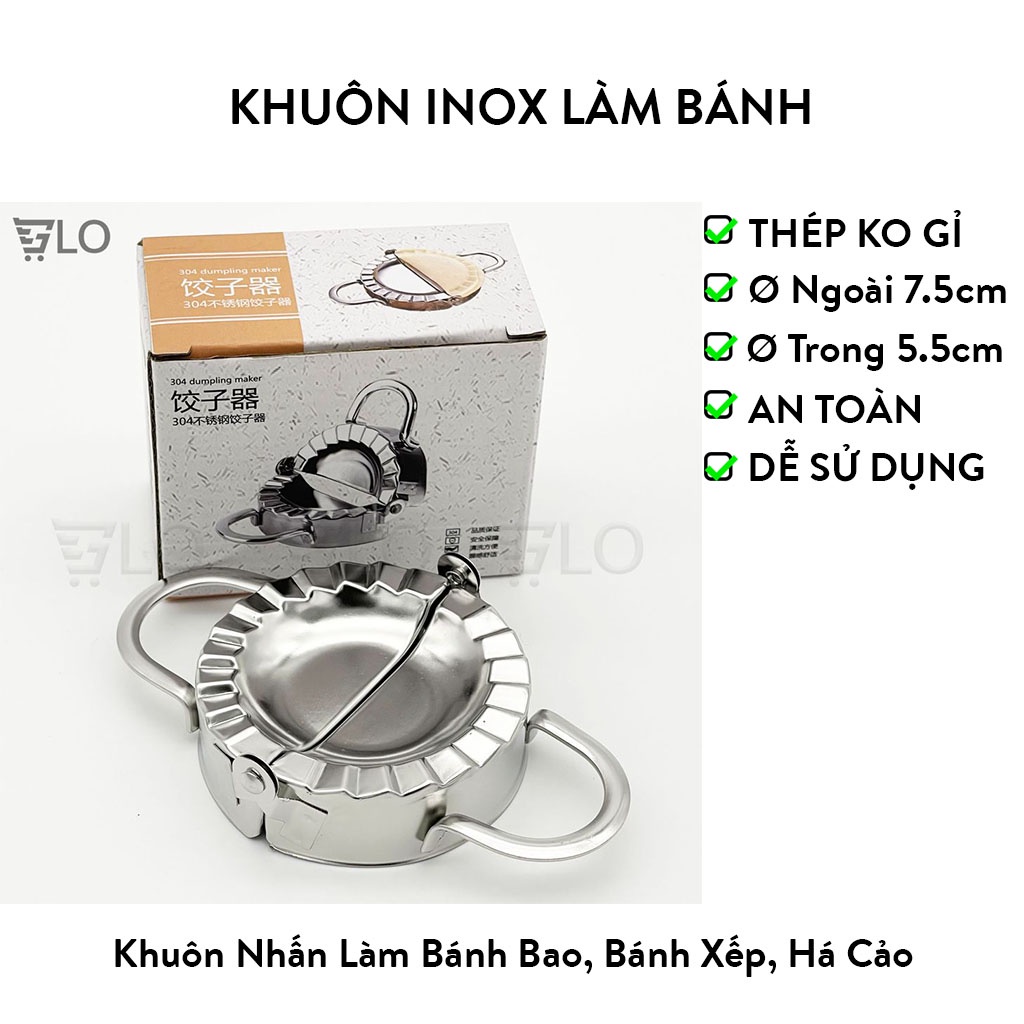 Khuôn Làm Bánh Xếp, Sủi Cảo, Há Cảo Inox