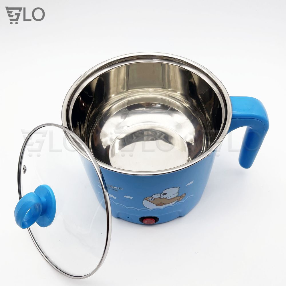 Ca Nấu Mì, Nấu Nước, Luộc Trứng Đa Năng Size 18cm Tay Cầm Dọc